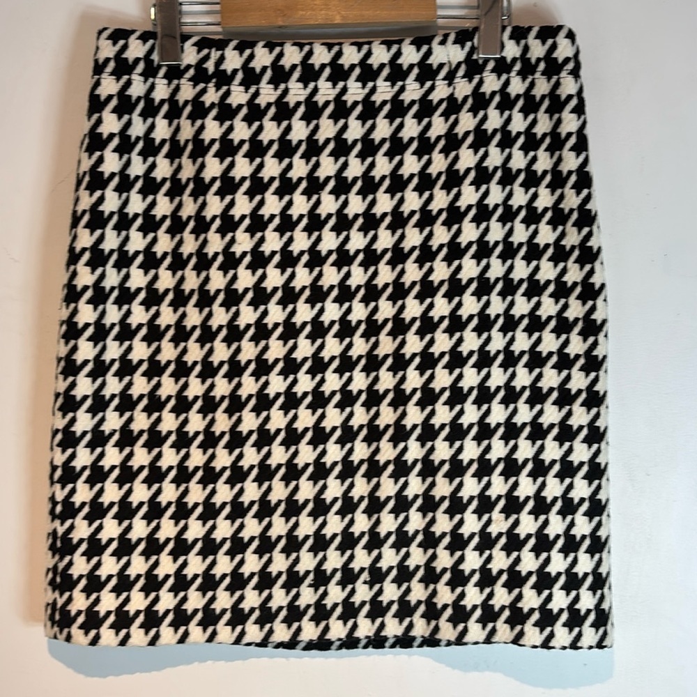 Laundry by Shelli Segal black and white houndstooth skirt size 10 - Picture 3 of 8